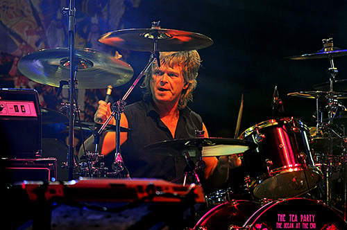 Jeff Burrows, drummer for the Tea Party, at the Sound of Music Festival in Burlington, ON June 12, 2015. PHOTO CREDIT: Joel Naphin