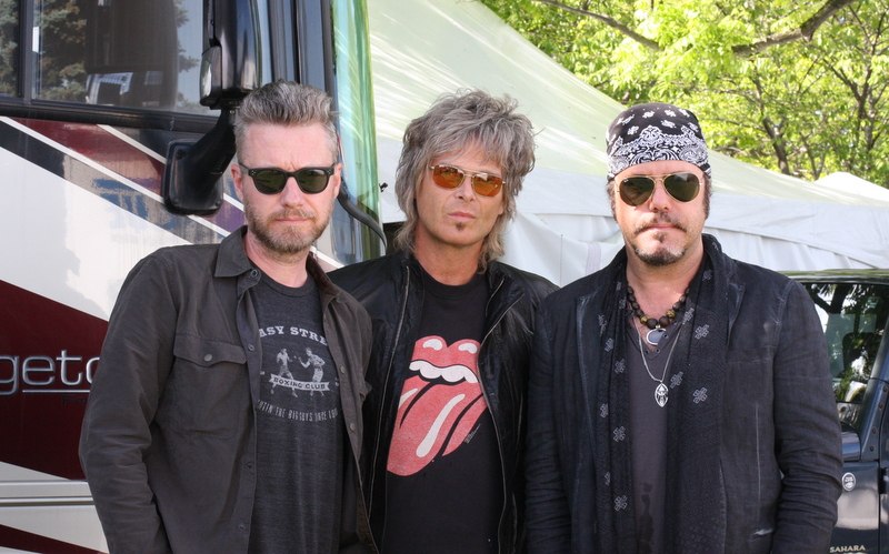 The Tea Party, from left to right - Stu Chatwood, Jeff Burrows and Jeff Martin. Photo taken backstage at the Sound of Music Festival on June 19, 2015. PHOTO CREDIT: Joseph@TorontoRocks