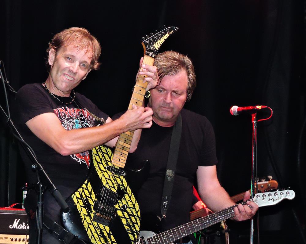 Honeymoon Suite's Derry Grehan and Johnnie Dee live at Canal Days, Port Colborne, ON - August 1, 2014. (PHOTO CREDIT: Joel Naphin)