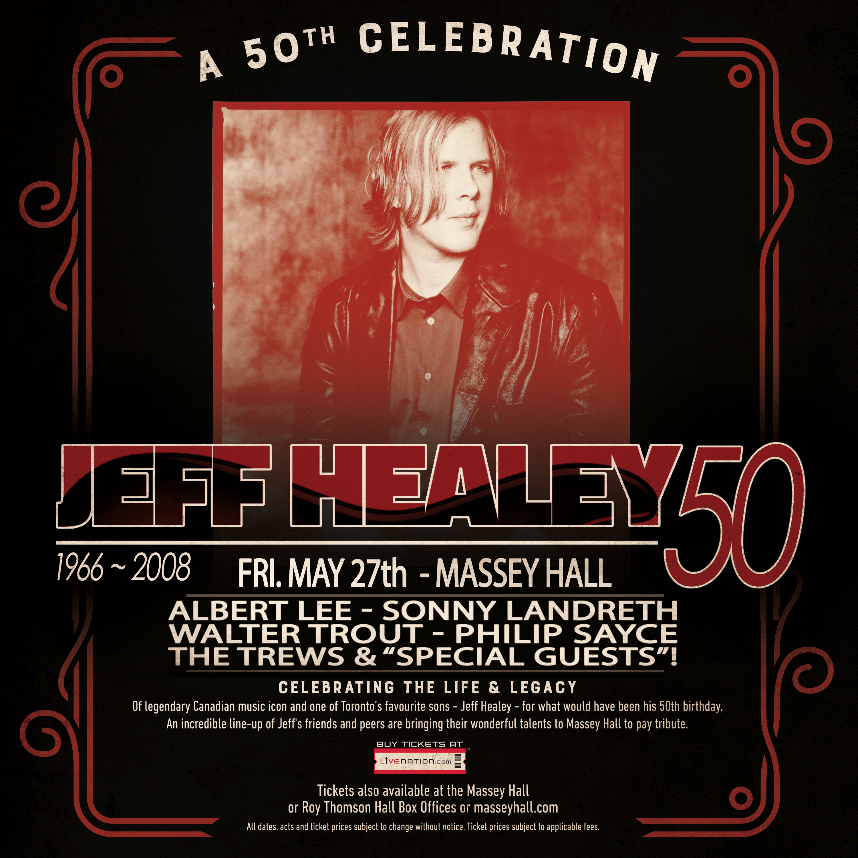 Jeff Healey - Massey Hall Show Graphic - Instagram